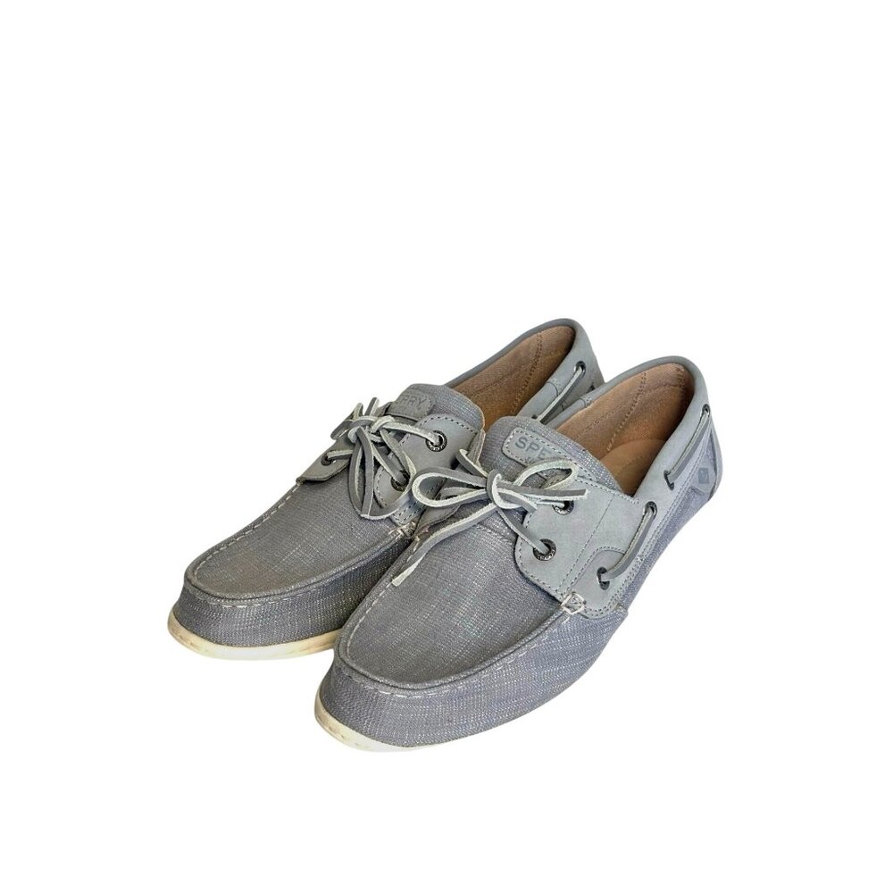 Sperry Koifish Boat Shoes Womens 10 Gray Rawhide Laces
